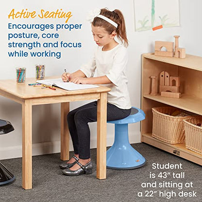 ECR4Kids ACE Active Core Engagement Wobble Stool, 15-Inch Seat Height, Flexible Seating, Powder Blue - color: Powder Blue