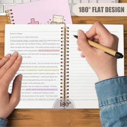 WUCHJ Dental Gifts Notebook, Pink Dental Hygienist Assistant Journal, Retro Pink Floral Tooth Spiral Notebook Journal for Note Taking, Dentist Office Supplies, 5.5x8.3 Inch - color: Pink teeth hearts