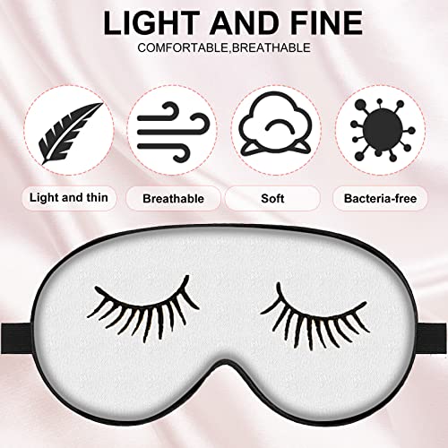 8 Pieces Funny Sleep Mask Silk Eye Mask with Adjustable Strap Soft Cute Blackout Blindfold Eye Cover for Women Men Full Night's Sleep, Travel, Nap, Meditation(Elegant Colors) - color: Elegant Colors