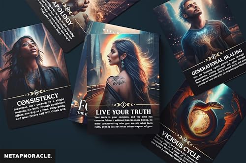 Foretell: The Energy Forecasting Oracle by River Aether - A Modern Tarot Alternative for Psychic Clarity - 78 Oracle Cards with Keywords and Meanings on Them for Beginners to Advanced Readers