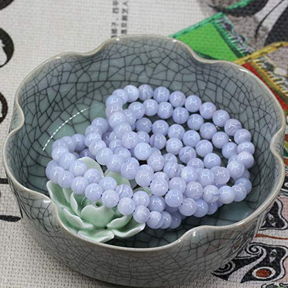 Keleny Gem Semi Precious Gemstones 8mm Round Beads Crystal Stretch Bracelets 7 Inch Unisex - color: A Grade Blue Lace Agate