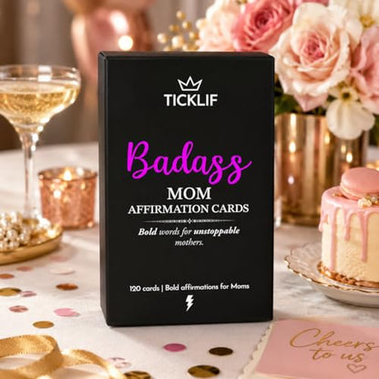 Badass Affirmation Cards for Women, Her, Moms – Birthday Gifts – Mothers Day Gifts , 120 Daily Motivational and Inspirational Cards for Strong Women, Funny & Empowering Deck New Mom, Wife, First Mom from Son, Daughter, Kids, Husband
