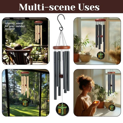 Personalized Christian Inspirational Wind Chime – “You are — God Says” Faith Cross Message – Encouraging Outdoor Wind Chimes for Prayer Garden & Home – Religious Gift for Comfort, Reflection - size: GodSayWC 1