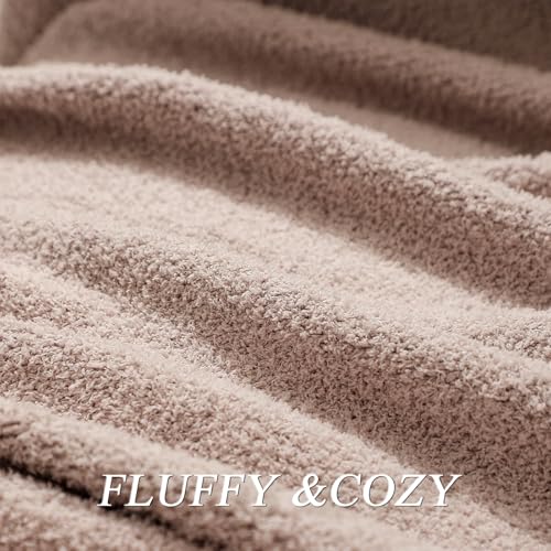 bearberry Super Soft Fluffy Throw Blanket Lightweight Cozy Warm Bed Blankets for Couch Bed Sofa All Season (Beige, 60”x80”) - color: Beige, size: Twin(60″x80″)