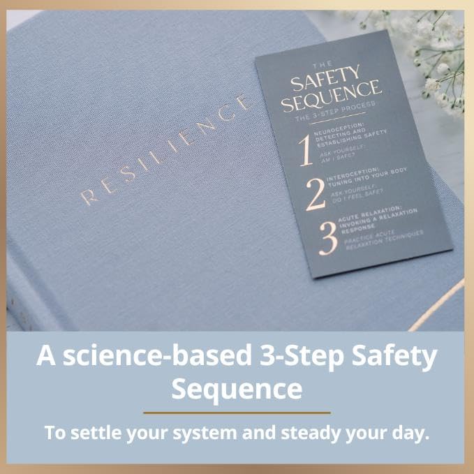 Mental Health Journal – 90 Days of Nervous System Regulation, Anxiety Relief & Emotional Resilience | Guided Daily Prompts + Safety Sequence Card + QR Bonus | Premium Hardcover Gift by a Nervous System Educator - color: BlueGrey