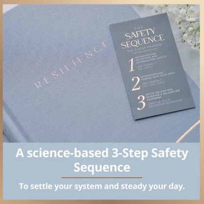 Mental Health Journal – 90 Days of Nervous System Regulation, Anxiety Relief & Emotional Resilience | Guided Daily Prompts + Safety Sequence Card + QR Bonus | Premium Hardcover Gift by a Nervous System Educator - color: BlueGrey