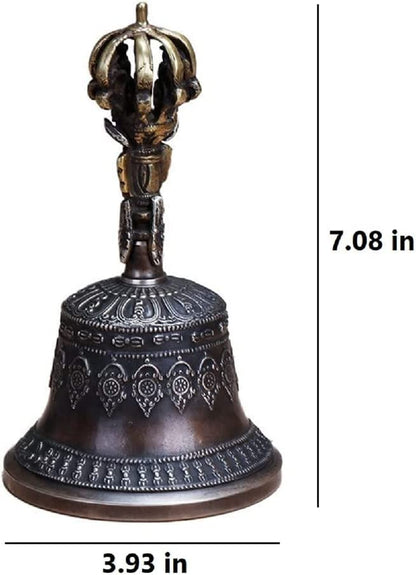 Hand Bell,Buddhist Meditation Bell Handmade Bronze Bell, Meditation Bell For Sound Healing And Yoga