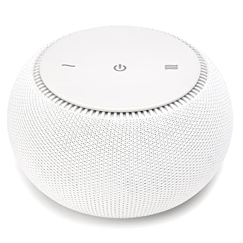 SNOOZ Pro White Noise Sound Machine - Natural Fan Noise, Non-Looping Sound, App Scheduler - Travel Case Included, Sleep Aid for Adults & Baby, 10 Volume Settings, Portable, Gift Registry - Cotton