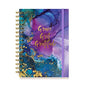 Designer Greetings, Designer Papers Flex Cover Journal with Elastic Band, “Grace, Grit, Gratitude” Purple and Blue Marble - 320 Pages (6” x 8.25”) - Perfect for Work, School, Creative Writing, - style: “Grace, Grit, Gratitude” Marble