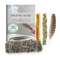 Ancient VEDA Sage Smudge Kit | Lavender, Sweetgrass, & Palo Santo Sticks Smudging Kit for Meditation, Yoga, Reiki, Home Cleansing, & Aromatherapy (Starter Kit, Lavender Sage) - color: Lavender Sage, size: Starter Kit