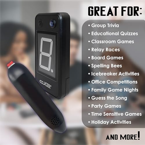 Digital Energy Wireless Handheld Game Buzzer System - Console Displays First Buzz-in - Great for Jeopardy, Family Feud, Trivia and Buzzer Games - 4 Joystick Buzzers - size: 4 Player