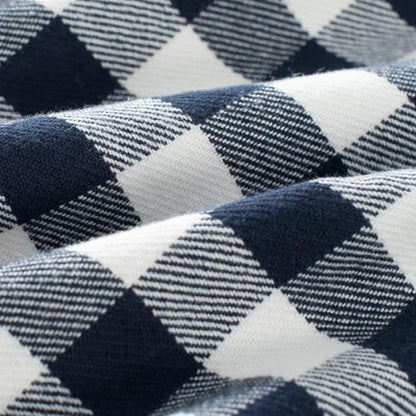 100% Cotton Throw Blanket Plaid Soft Lightweight Cozy Farmhouse Tassels Summer Thin Breathable Throws for Couch Sofa Bed (50" × 60" Navy Blue) - color: Navy Blue, size: 50"x60"