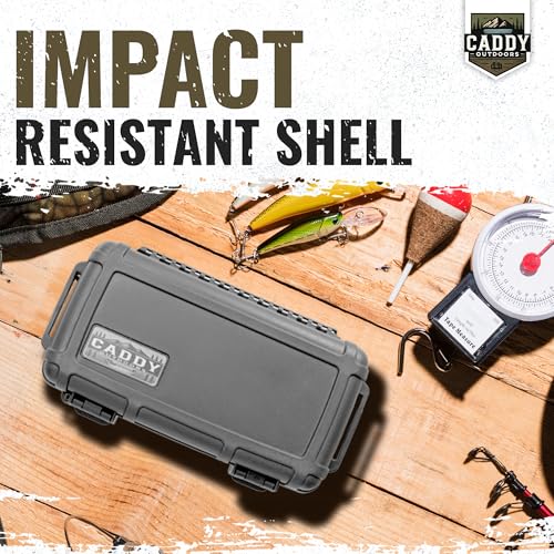Waterproof Storage Case 1.2 L Capacity – Heavy-Duty Gear Box with Foam, Carabiner & Lanyard – Crushproof, Airtight Outdoor Container for Camping, Hiking, Fishing - color: Dark Gray