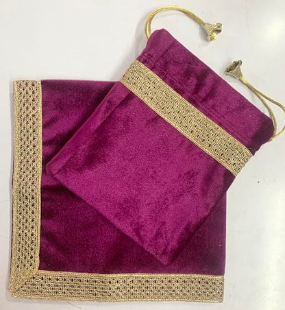 SMMS Spiritual Velvet Table Cloth Altar Tarot Spread (Wine, Small- 46cm*46cm/ 18inch*18inch) - color: Wine, size: Small- 46cm*46cm/ 18inch*18inch