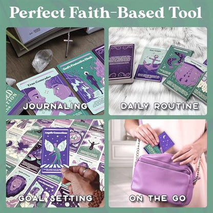 PURPLE CANYON Faith-Based Affirmation Cards – Daily Scripture & Prayer Cards with Bible Verses | Christian Gifts for Women’s Encouragement & Inspiration | 52-Card Deck - style: Faith-Based Affirmation Cards