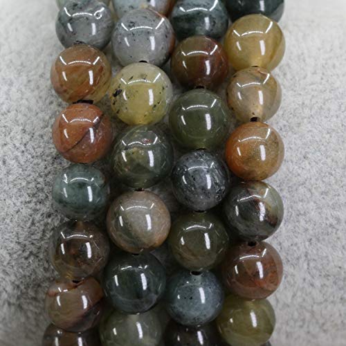 Keleny Gem Semi Precious Gemstones 8mm Natural Quartzite Stone Round Beads Rock Crystal Jasper Stretch Bracelet 7 Inch Unisex - color: 8mm Fancy Jasper