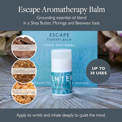 Scentered Yoga & Meditation Gift Set with Silk Eye Mask & Escape Aromatherapy Balm – Natural Silk Eye Mask to Block Out Light & Calming Essential Oils Balm – Mindful Escape Kit for Meditating & Yoga - size: Silk Eye Mask & Escape Balm