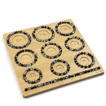 Petoysoso Bead Boards for Jewelry Making, Bamboo Beading Board for Jewelry Bracelet Making, Bracelet Bead Board, Bracelet Bead Board for Bracelet, Jewelry Making Supplies,Bracelet Tray 5"- 8"