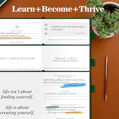 Self-Mastery Journal for Men - Gratitude and Productivity Journal for Mindfulness, Positivity, Self Care and Reflection - Guided Journal for Women with Mood Tracker, A5 (Dark Green)