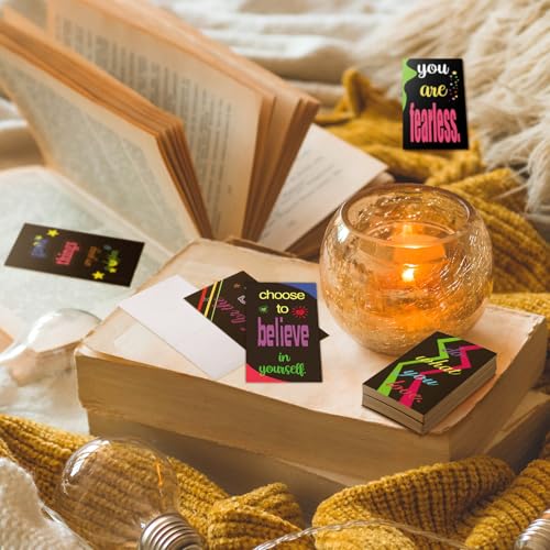Jinei 300 Inspirational Affirmation Cards Bulk Daily Positive Motivational Gifts Cards Small Mini Encouragement Quotes for Women Coworker Team(Geometric Style) - style: Geometric Style