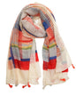 YOUR SMILE Large Boho Scarf for Women Lightweight Floral Printed Scarves Fall Winter Fashion Fringed Shawl wraps - color: 35