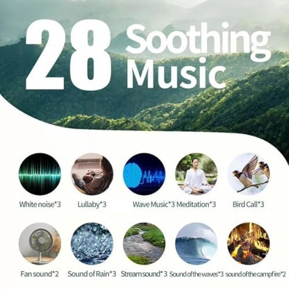 Ora Sound Machine Solfeggio Frequencies,28 Soothing Sounds,Three Timing Modes, Ultra Long Battery Life,3 Timer Modes and Soft Night Light for Yoga, Thinking, Sleeping, Writing