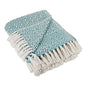 DII Rustic Farmhouse Double Diamond Woven Throw, 50x60, Teal - color: Teal
