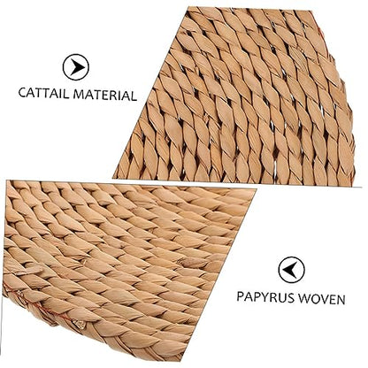 Cabilock Front Door Woven Mat Thick Decorative Meditation Cushion for Indoor Seating Natural Straw Yoga Floor Pad for Meditation and Relaxation