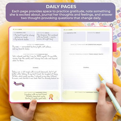 Clever Fox Empowering Journal for Teen Girls – Guided Self-Love Diary with Prompts – Gratitude & Manifestation Notebook, Teenage Gifts (Fuchsia) - color: Fuchsia