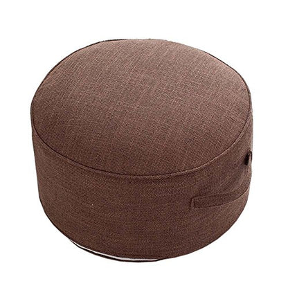 FANCYPUMPKIN Yoga Meditation Tatami Floor Pillow Seat Cushion Zafu Foot Stool, Coffee - color: Coffee