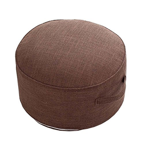FANCYPUMPKIN Yoga Meditation Tatami Floor Pillow Seat Cushion Zafu Foot Stool, Coffee - color: Coffee