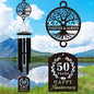 50th Anniversary Wedding Gifts for Couple,37" Golden Wedding Anniversary Wind Chimes, Unique 50 Years Marriage Keepsake for Parents Grandparents Wife Husband Friends (Tree of Life)
