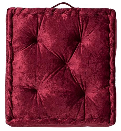 SAFAVIEH Home Collection Belia Burgundy 18-inch Square Floor Pillow with Insert - color: Burgundy, size: 18 x 18-Inch