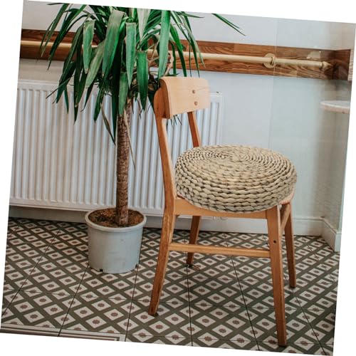 Zerodeko Cotton Filled Meditation Cushion Handmade Straw Woven Yoga Seat Pad Decorative Mat