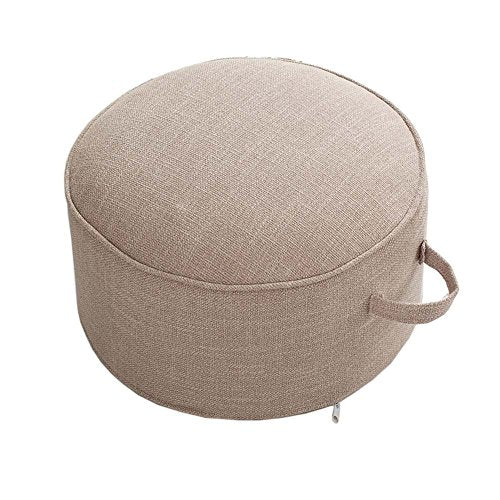 thefancypumpkin Yoga Meditation Tatami Floor Pillow Seat Cushion Zafu Foot Stool, Beige - color: Beige