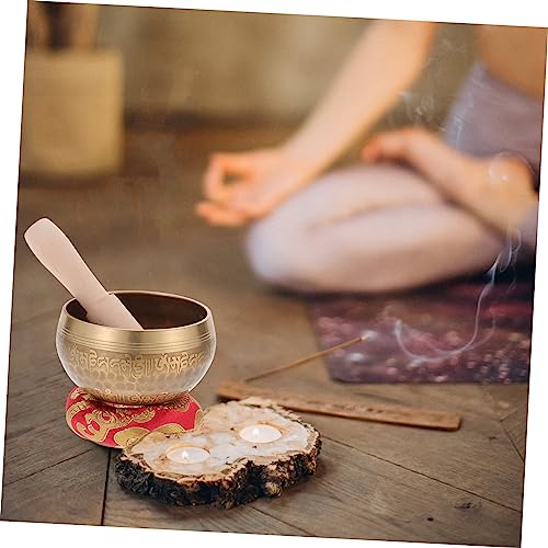 1set Sound Singing Bowl for Meditation and Mindfulness Includes Wooden Rod and Washer for Sound Therapy and Relaxation