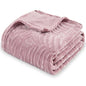 Super Soft Flannel Fleece Throw Blanket, Lightweight Cozy Warm Leaves Textured Plush Blanket for Bed Couch Sofa, 60 x 80 Inches, Dusty Rose - color: Dusty Rose, size: 60x80 IN