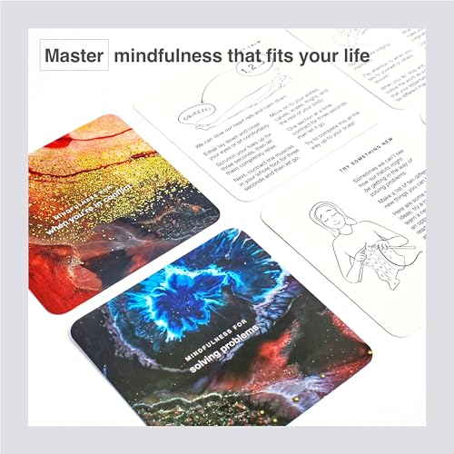 Mindfulness Cards | 48 Research-Backed Techniques for Real-Life Situations | Emotional Intelligence, Growth Mindset, Conflict Resolution, & Daily Mindfulness - color: Mindfulness Cards