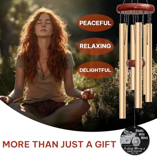 Personalized Eagle Memorial Wind Chime – “and Now You Soar with The Eagles” Custom Engraved Name & Years – Gift for Loss of Loved One – Memorial Windchime Tribute for Strength & Eternal Freedom - size: EagleWC 1
