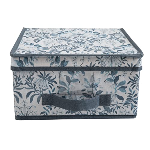 Laura Ashley Medium Storage Box | Dimensions: 11"x 12"x 6 | Foldable | Closet Organization | Storage | Parterre - style: Medium Box