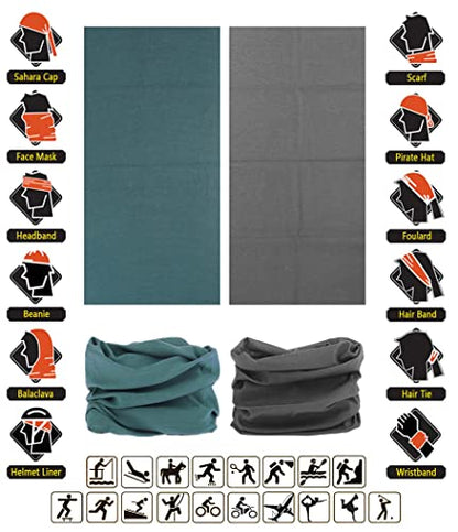 Headband Neck Gaiter Head Wrap Headwear Face Mask Magic Scarf Bandana for Men and Women - color: 9pc.solid Color Series.3