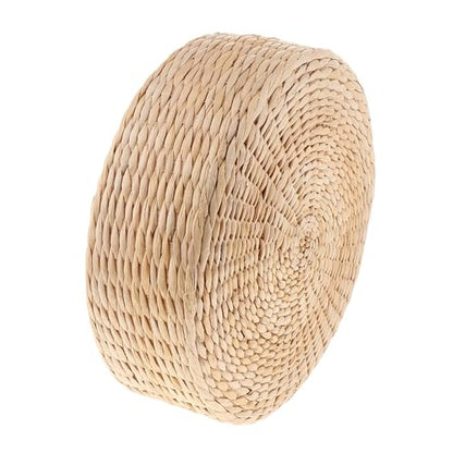 12inch Straw Cushion Tatami Floor Meditation Pillows Buckwheat Couch for Home Decor(30x30x20cm)