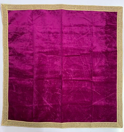 SMMS Spiritual Velvet Table Cloth Altar Tarot Spread (Wine, Medium- 61cm*61cm/ 24inch*24inch) - color: Wine, size: Medium- 61cm*61cm/ 24inch*24inch