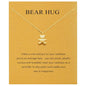 Golden Necklace for Women Virgin Mary Angel Butterfly Necklace Sister New Mom Friendship Necklace Birthday Christmas Gift - style: Bear