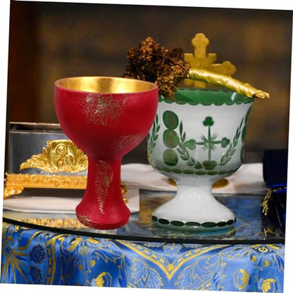 Worship Holy Cup Goblet for Altar Decoration Resin Sacrificial Tool Religious Ritual Supplies for Desktop Use