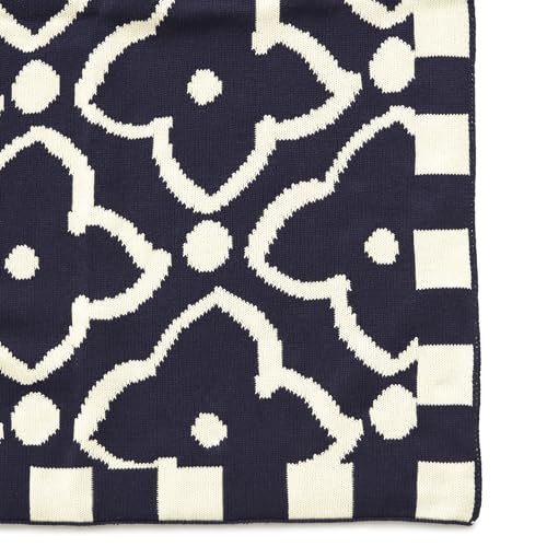 Vera Bradley Women's Cotton Double Knit Throw Blanket - color: Moorish Peacoat
