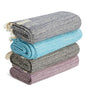 JadeYoga Recycled Cotton Yoga Blanket, Meditation Blanket, Midnight Blue/Purple/Teal/Black, 78 x 44 inches, Handmade in India (Purple) - color: Purple