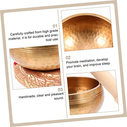 LIOOBO Sound Bowl Meditation Kit Singing Bowl Mallet Cushion Meditation Decor for Home
