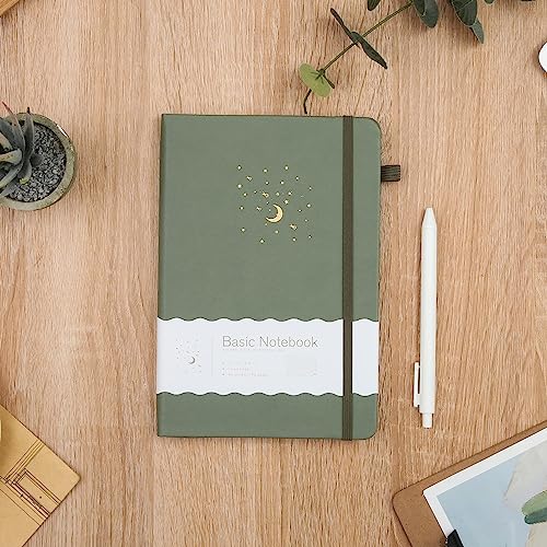 CAGIE Lined Journal Notebook for Work, 196 Pages, Medium 5.7" x 8.3", Hardcover Notebook Journal with Pen Loop, (Turquoise Ruled), Gifts - color: 02 Turquoise