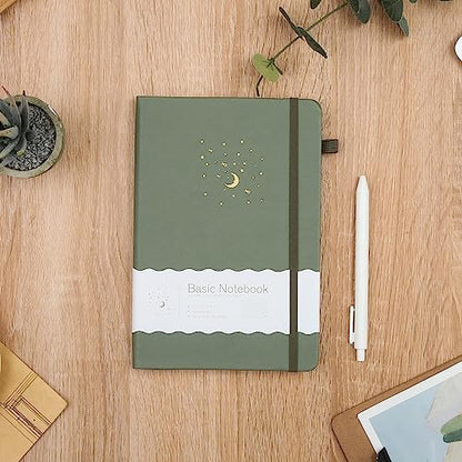 CAGIE Lined Journal Notebook for Work, 196 Pages, Medium 5.7" x 8.3", Hardcover Notebook Journal with Pen Loop, (Turquoise Ruled), Gifts - color: 02 Turquoise